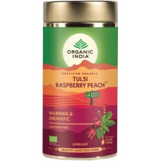 Tulsi, aviečių ir persikų arbata, biri, ekologiška (100g)